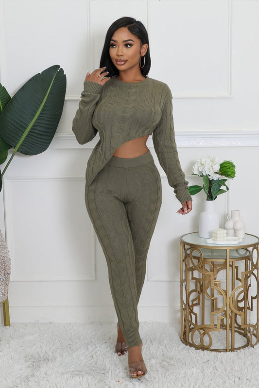 Cozy Knitted Pants set