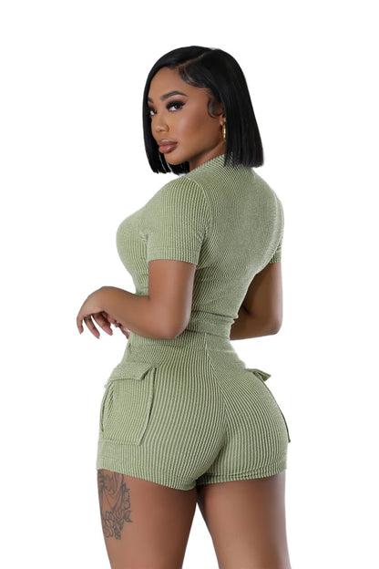 Green Comfy Cute Short set