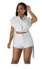 White Festive Short Set Half