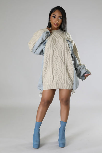 Nice Edgy Girl Sweater Dress
