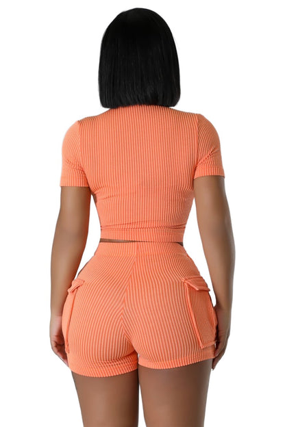 Orange Comfy Cute Short Set