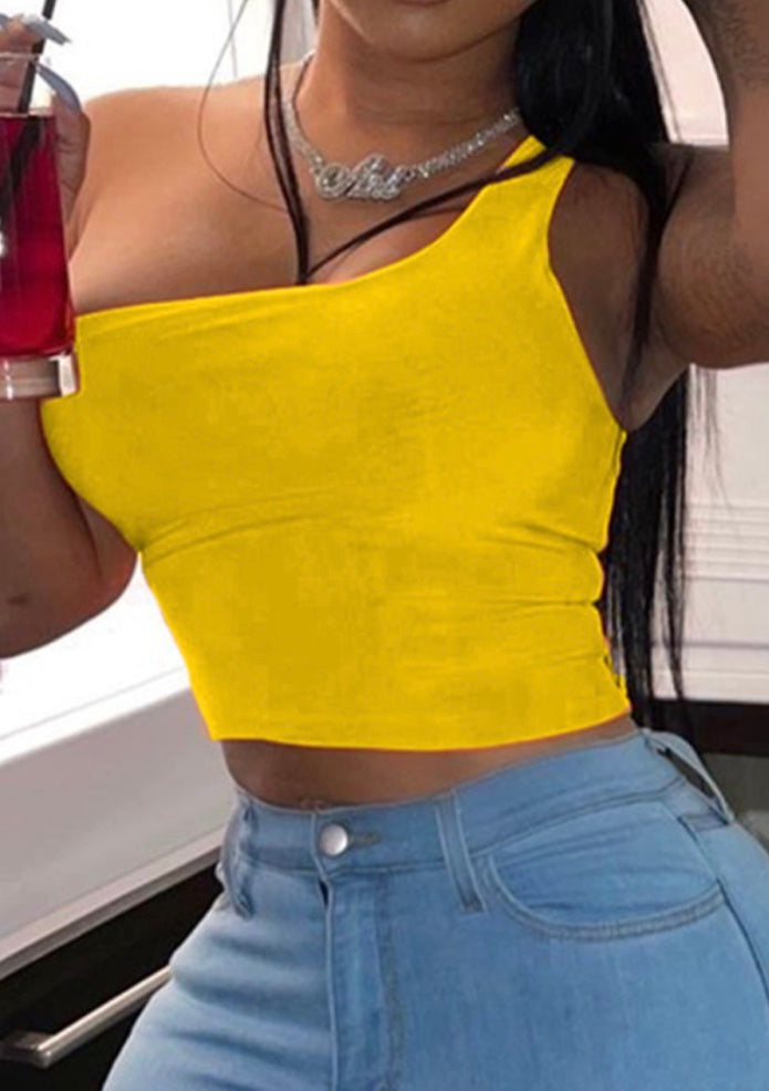 Yellow One strap Top