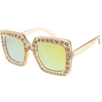 Tan Studded Sunglasses