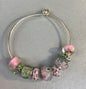 Pink and Green Bling Charm Bracelet