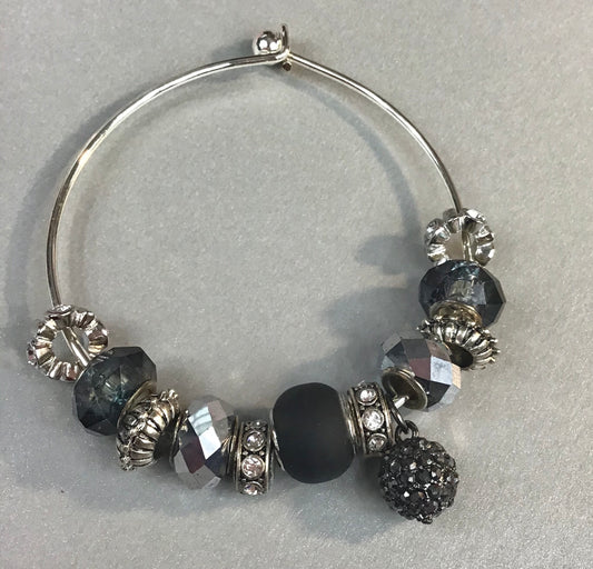 Black and Silver Charm Bracelet