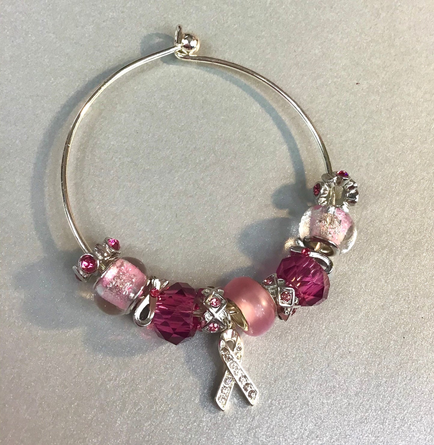 Pink Survivor Charm Bracelet