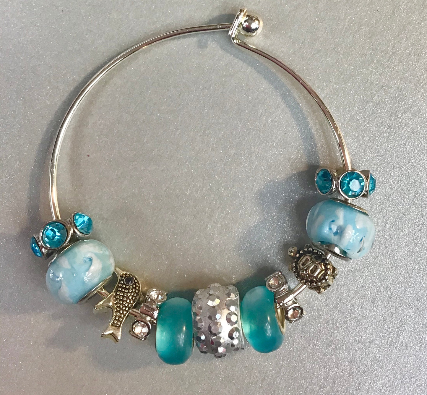 Light Blue Sea animals Charm Bracelets