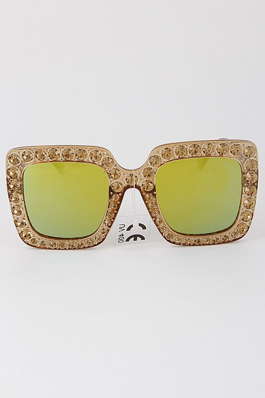 Tan Studded Sunglasses