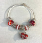 Red Heart Charm Bracelet