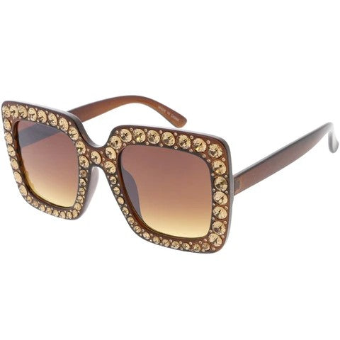 Brown Studded Sunglasses